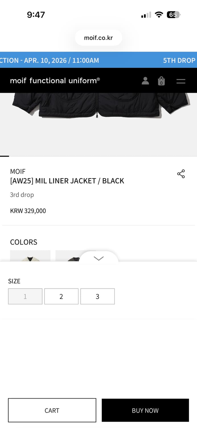 [AW25] MIL LINER JACKET / BLACK 1사이즈 상품이미지4