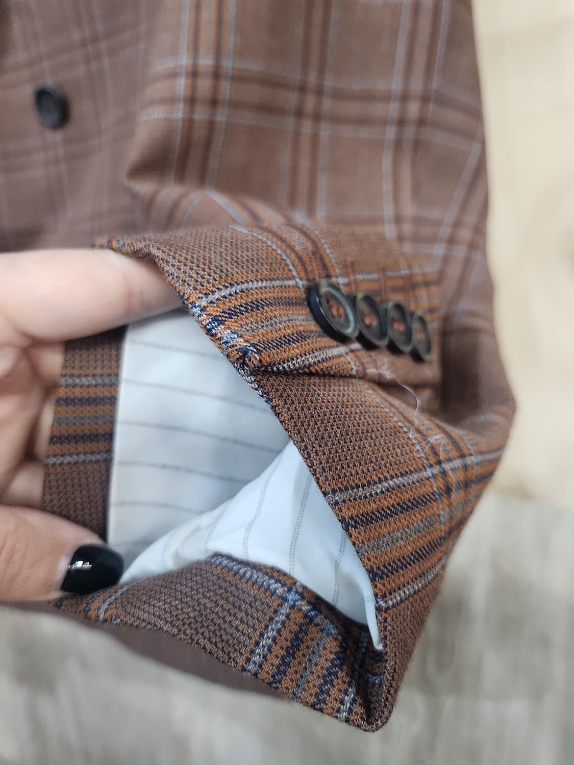 479) 자라 ZARA 남성 체크 춘추 자켓 상품이미지6