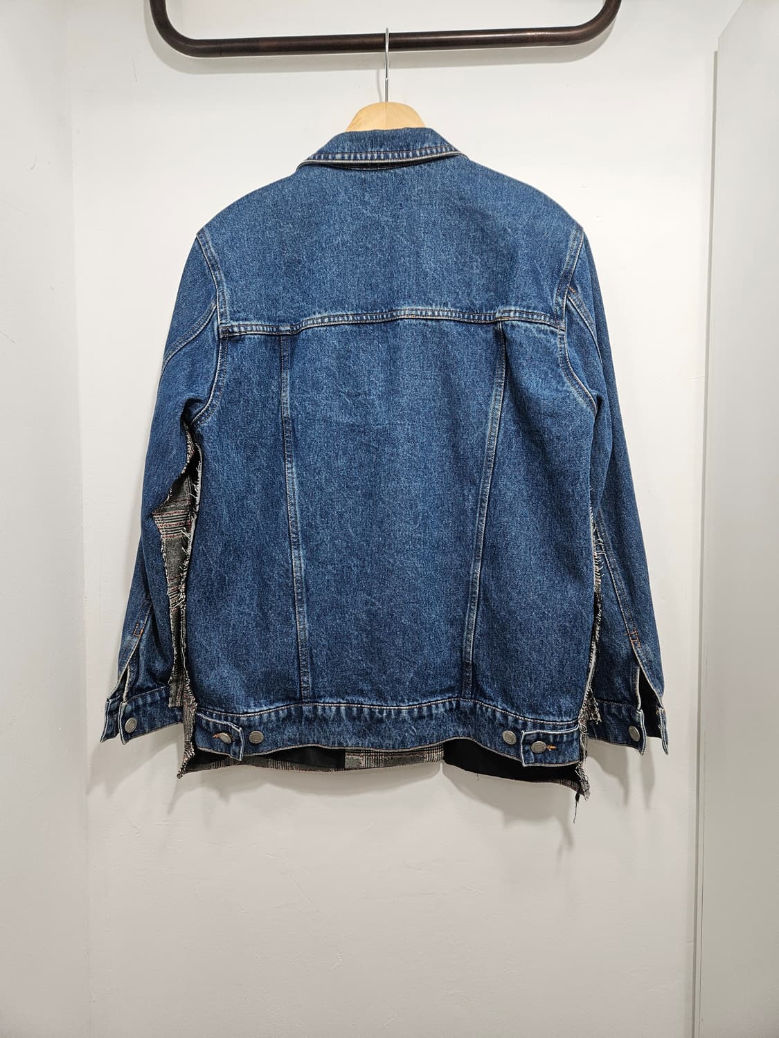 버쉬카(Bershka) 체크 데님 믹스 자켓 상품이미지10