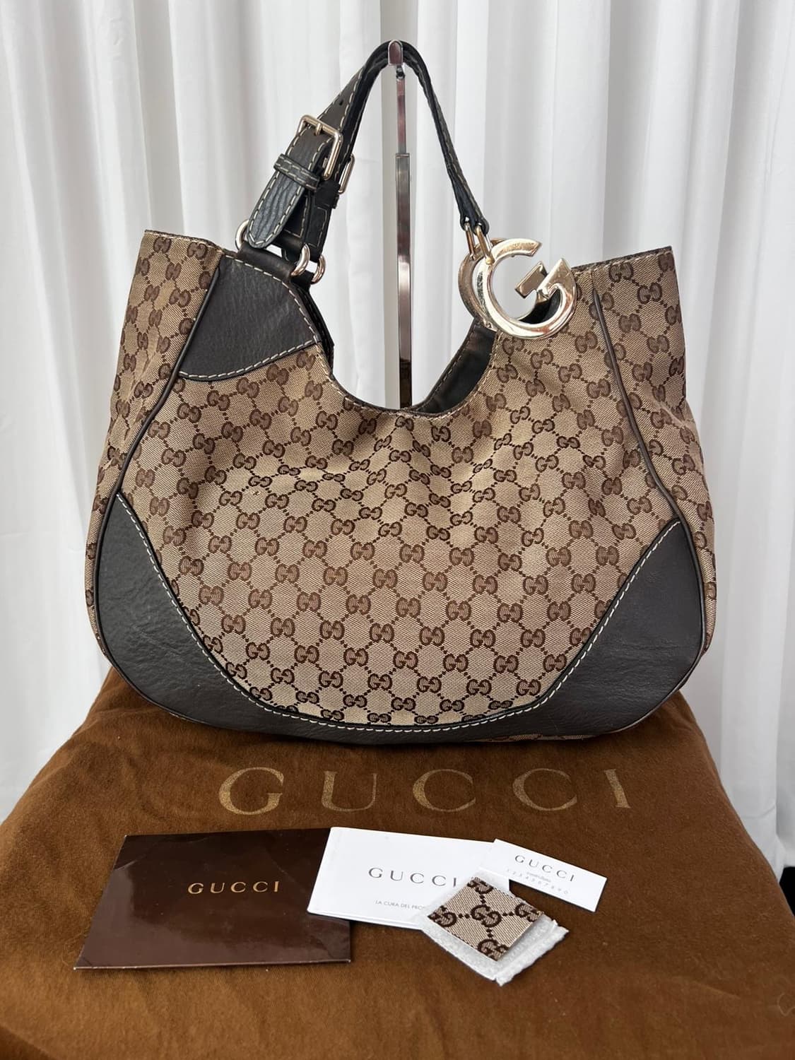 구찌 정품 구찌 GG 캔버스 샬롯 숄더백 상품이미지2