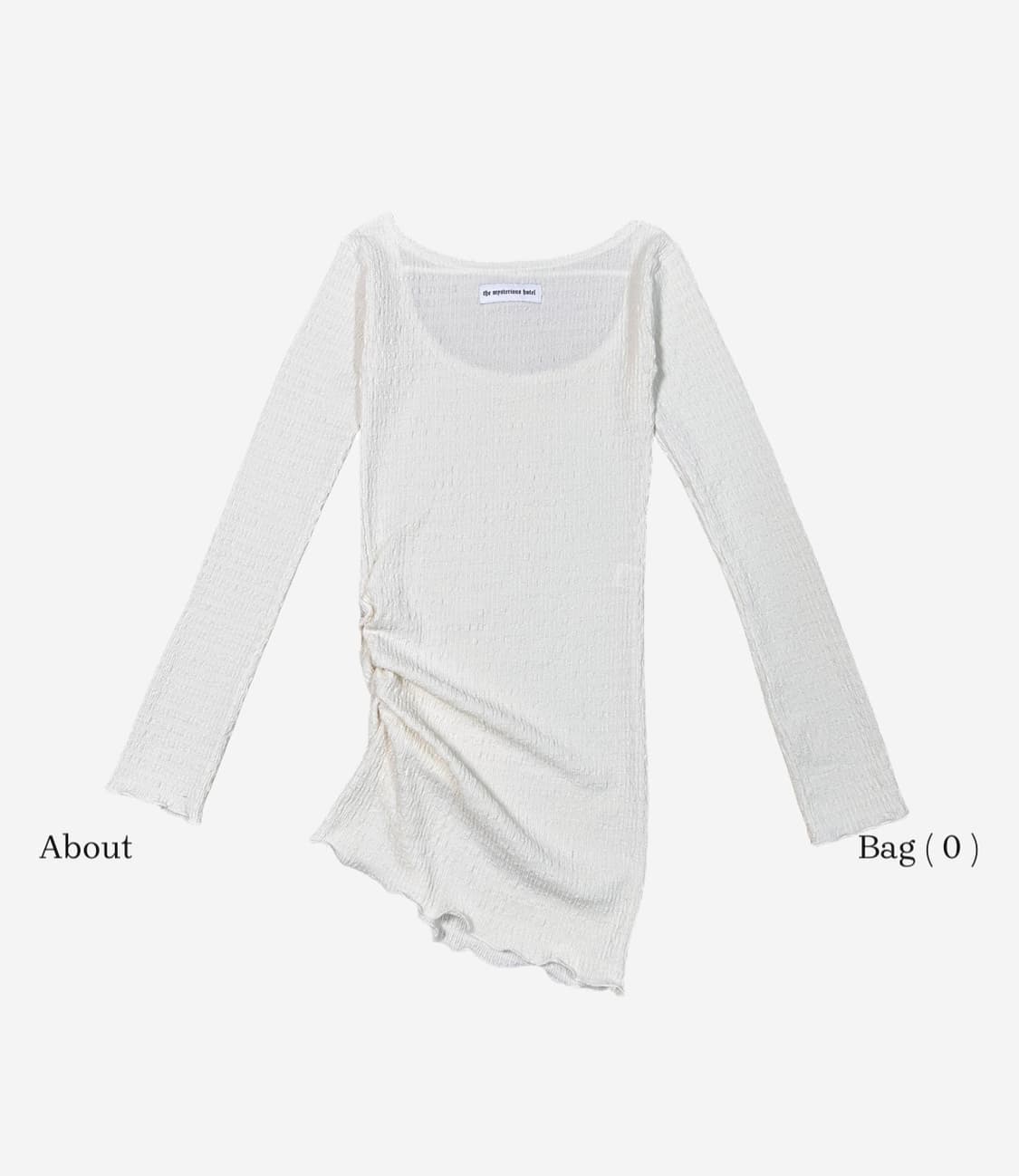 더미스테리어스호텔 언발란스 셔링 원피스 상품이미지1