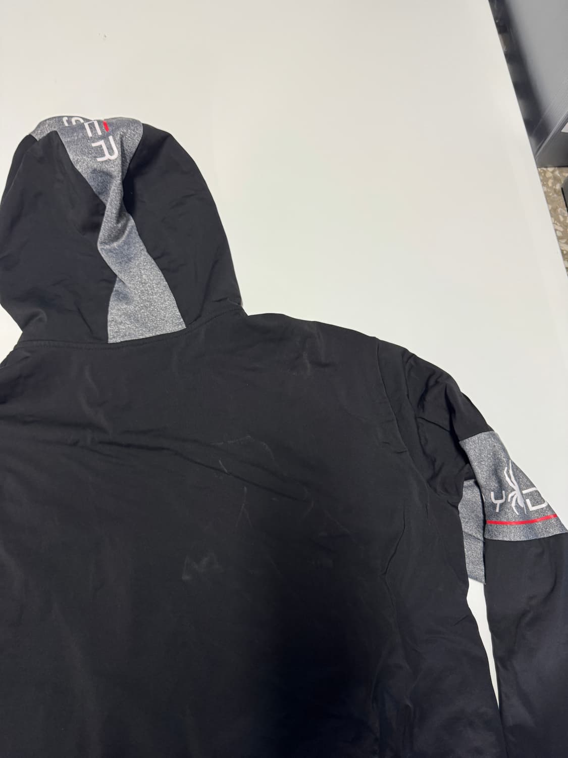 스파이더 로고 트레이닝 기모 후드집업 L 상품이미지5