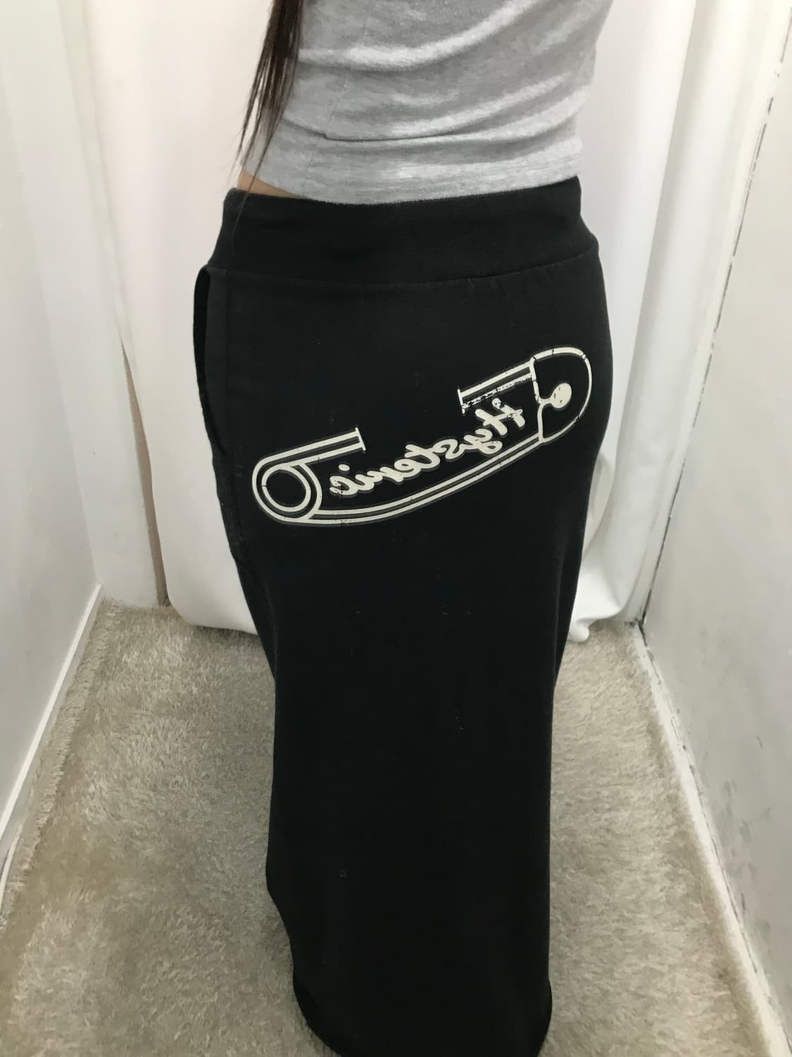 히스테릭글래머 블랙 롱 스커트 상품이미지3