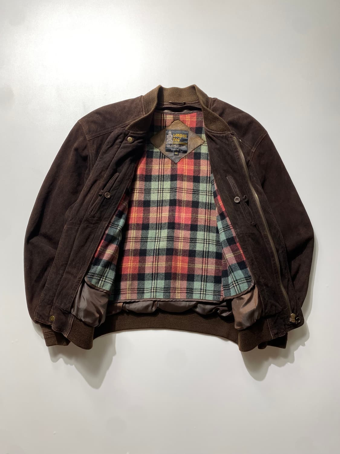 [90] 90s 런던포그 브라운 리얼 스웨이드 블루종 자켓 상품이미지3
