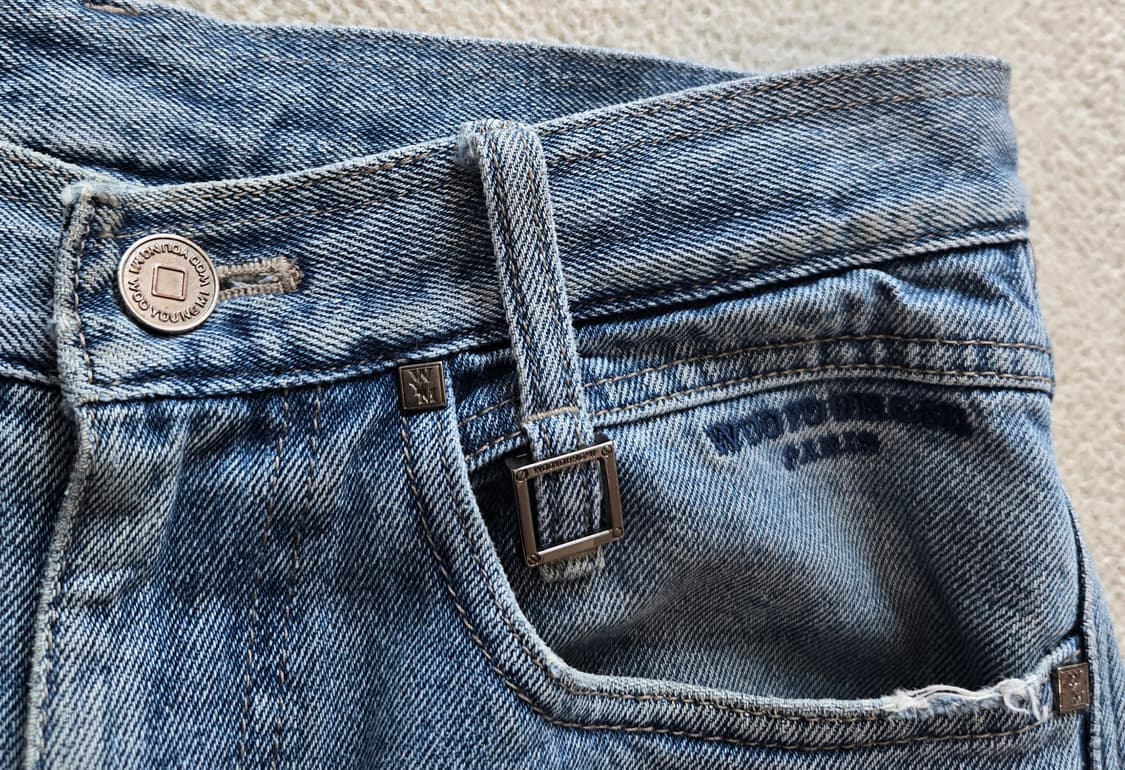 우영미 데미지 워싱 팬츠 상품이미지4