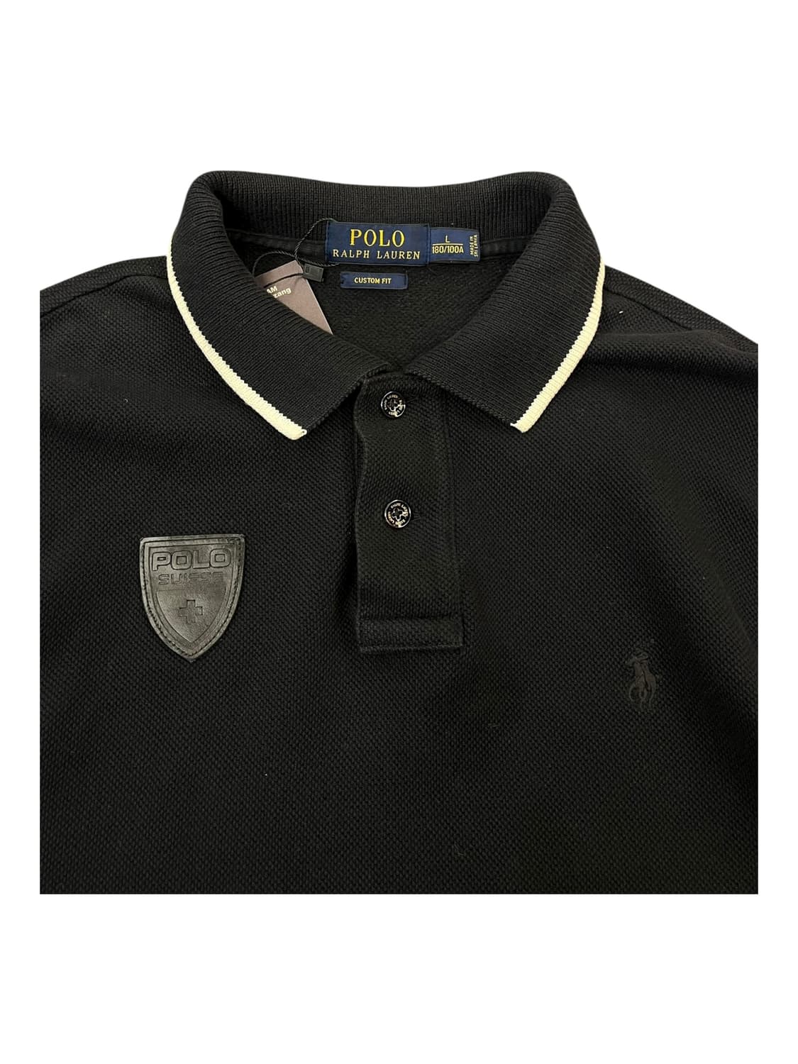 폴로 랄프로렌 기모 긴팔 카라티 블랙 L #csz1875 상품이미지4
