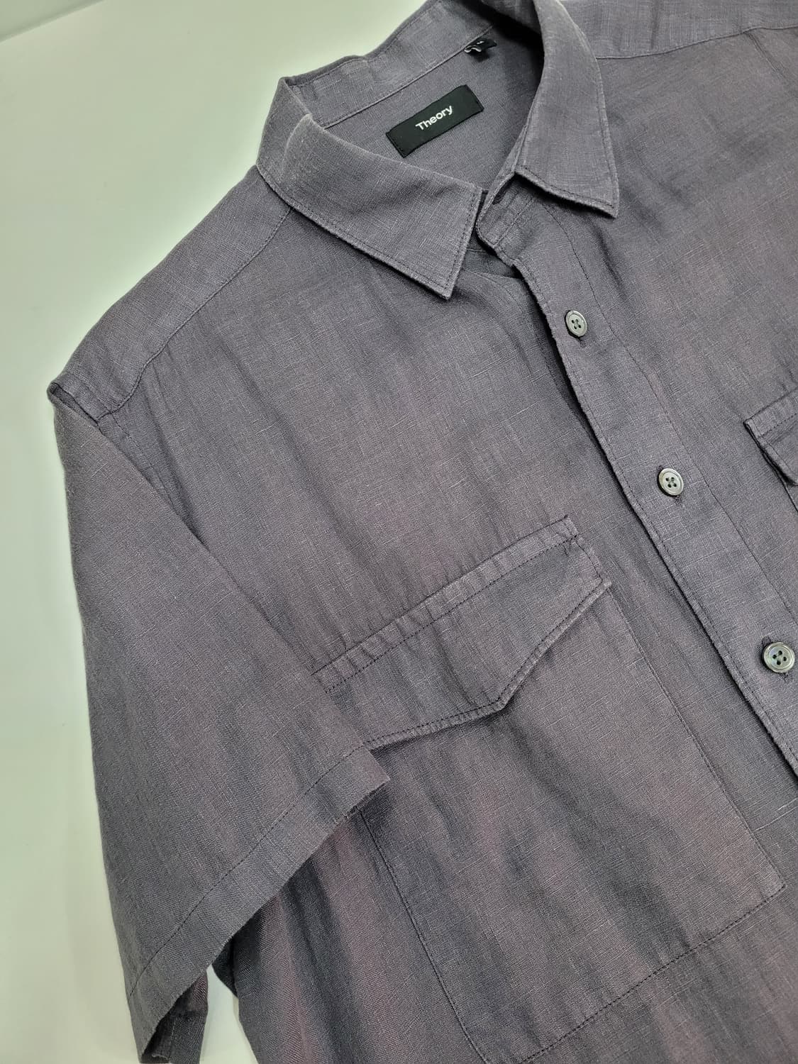 theory 띠어리 어빙 린넨 셔츠 / 남 M (추천 95) 라이트퍼플
 상품이미지4