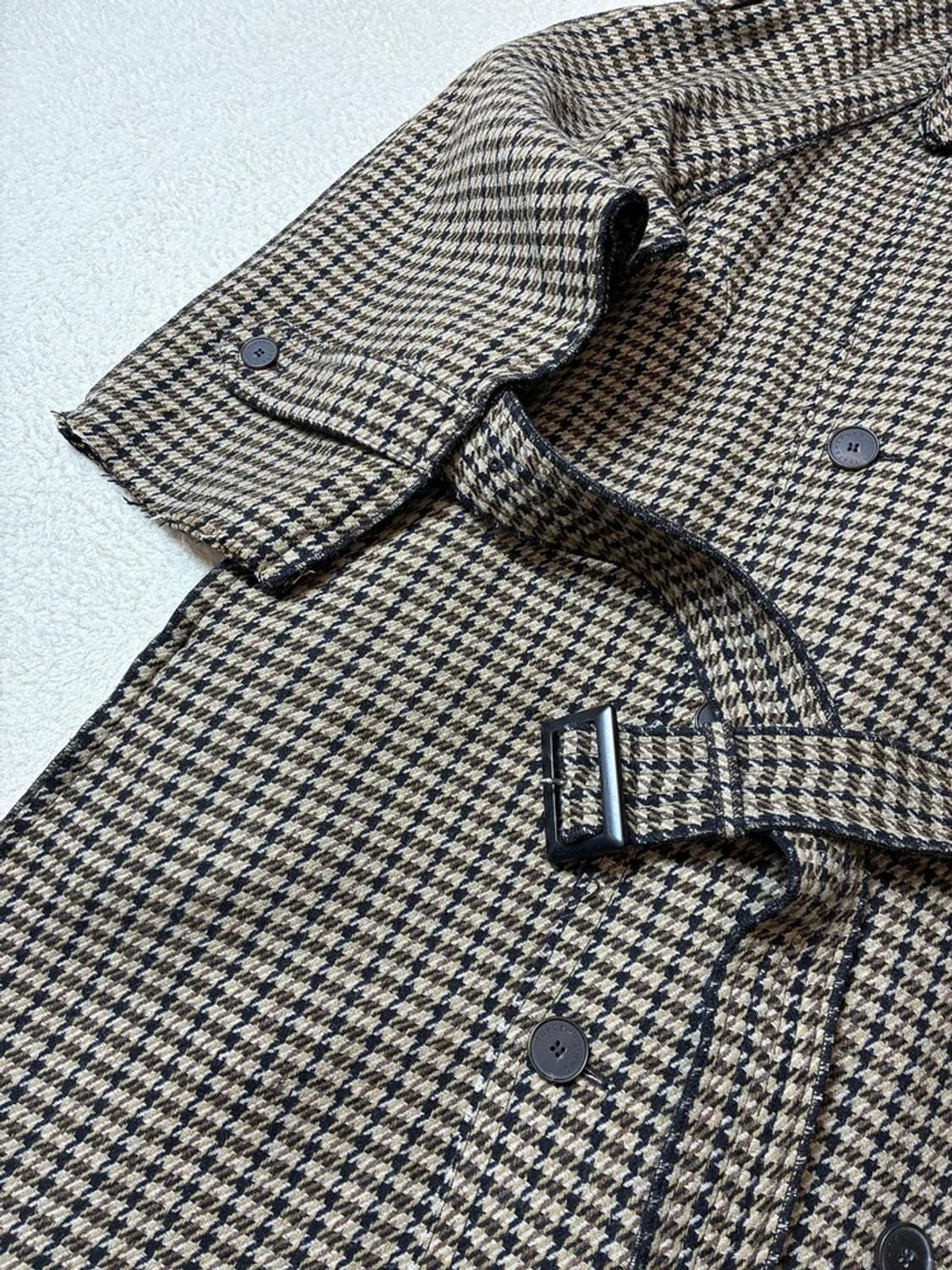 인스턴트펑크 19FW 그런지 하운드투스 벨티드 울 롱코트 PN7842 상품이미지4