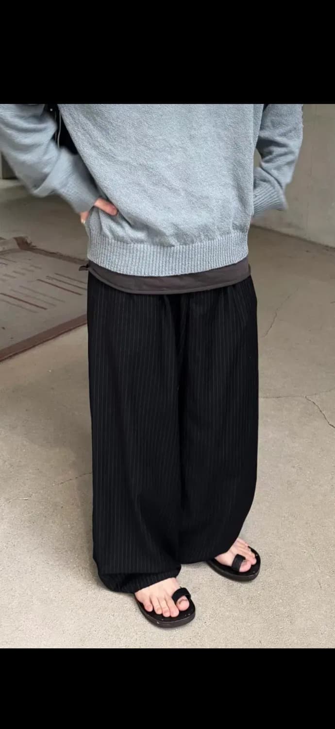 폴리테루 핀 스트라이프 3사이즈 판매 상품이미지1