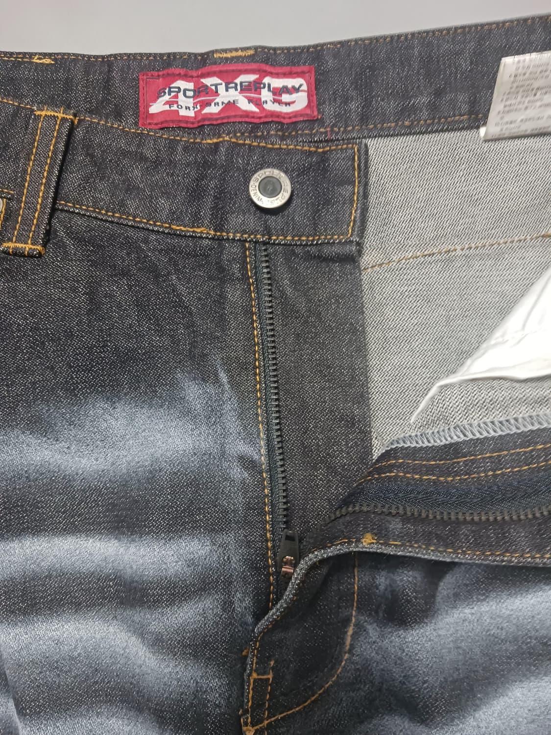 [30] 스포트리플레이 링클 와이드 블랙진 청바지 90s 올드스쿨 상품이미지6