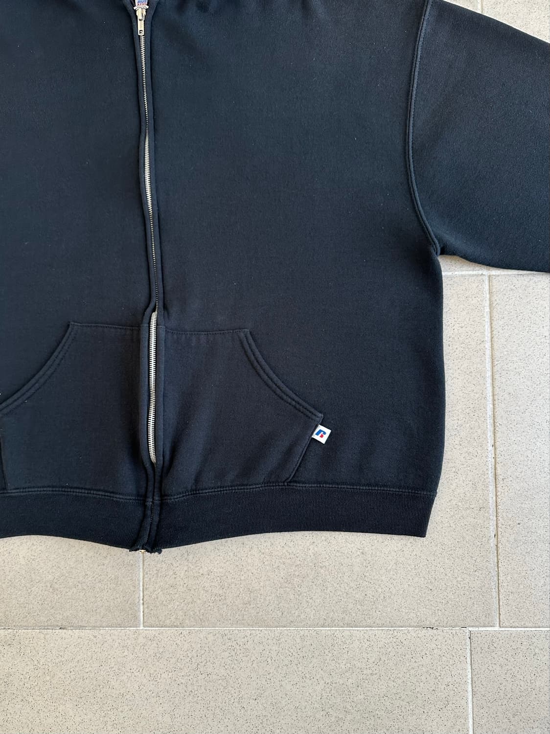 빈티지 러셀 후드집업 블랙 XL 상품이미지3