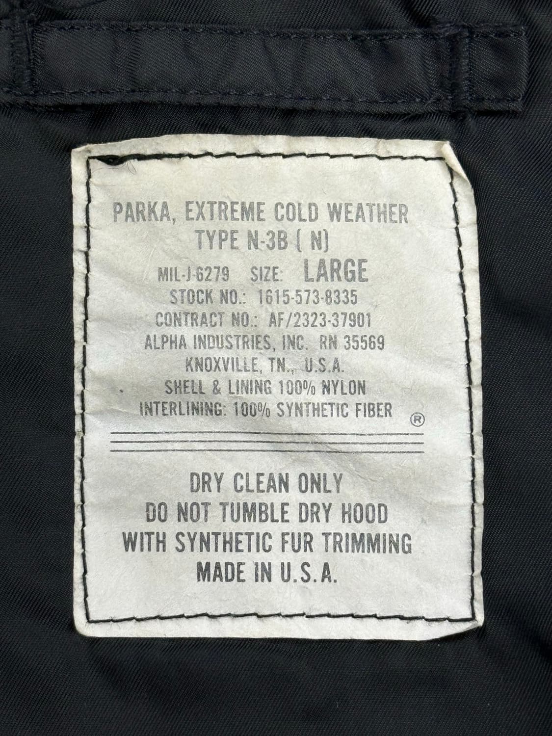 알파인더스트리 N-3B made in usa 상품이미지4