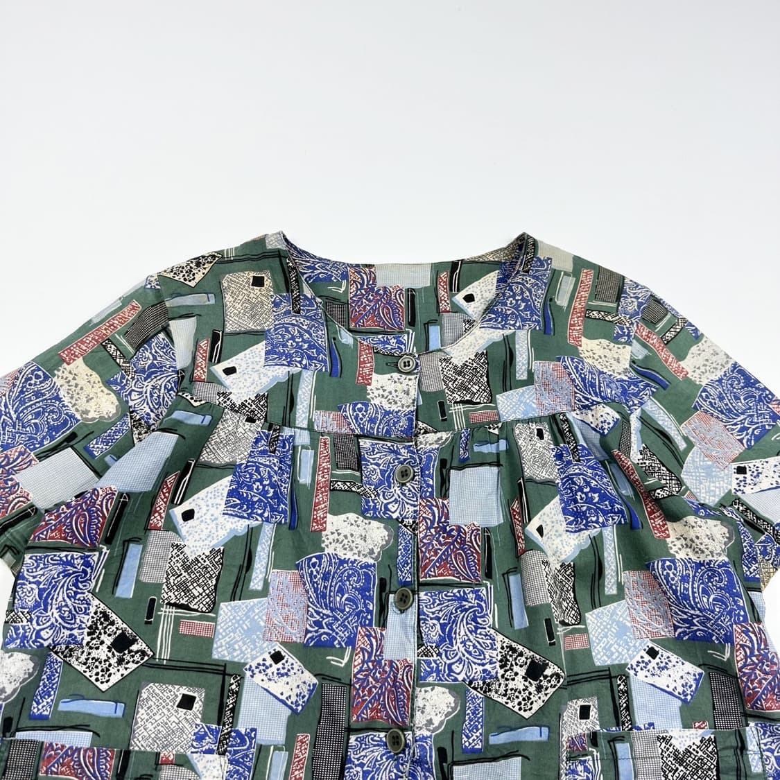 VTG 빈티지 재팬 패턴 우먼 블라우스 (M 여성추천) 상품이미지1