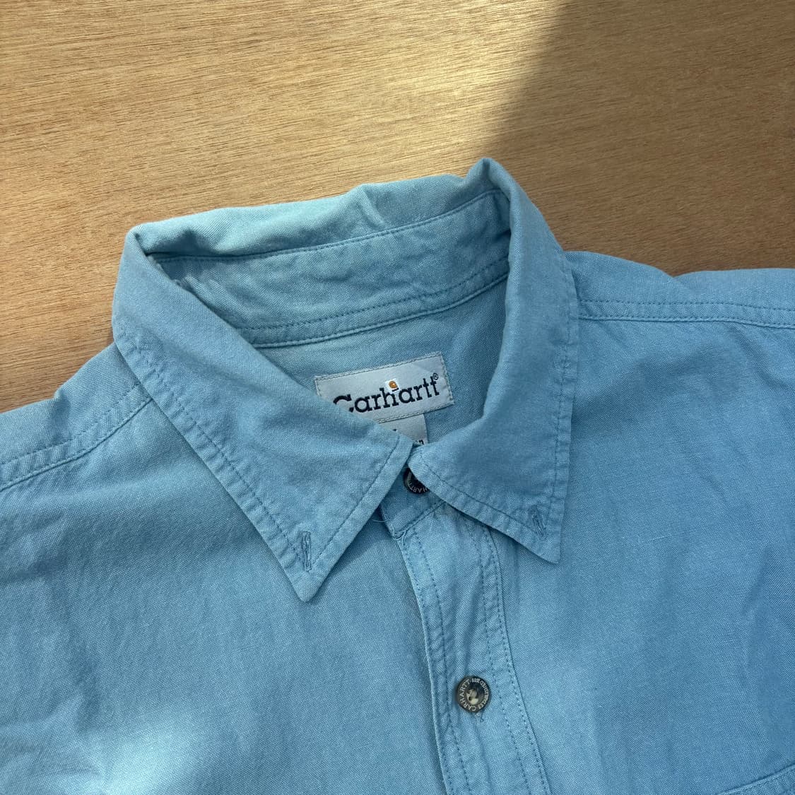  Carhartt Washed Sky Blue Work Shirt 상품이미지2