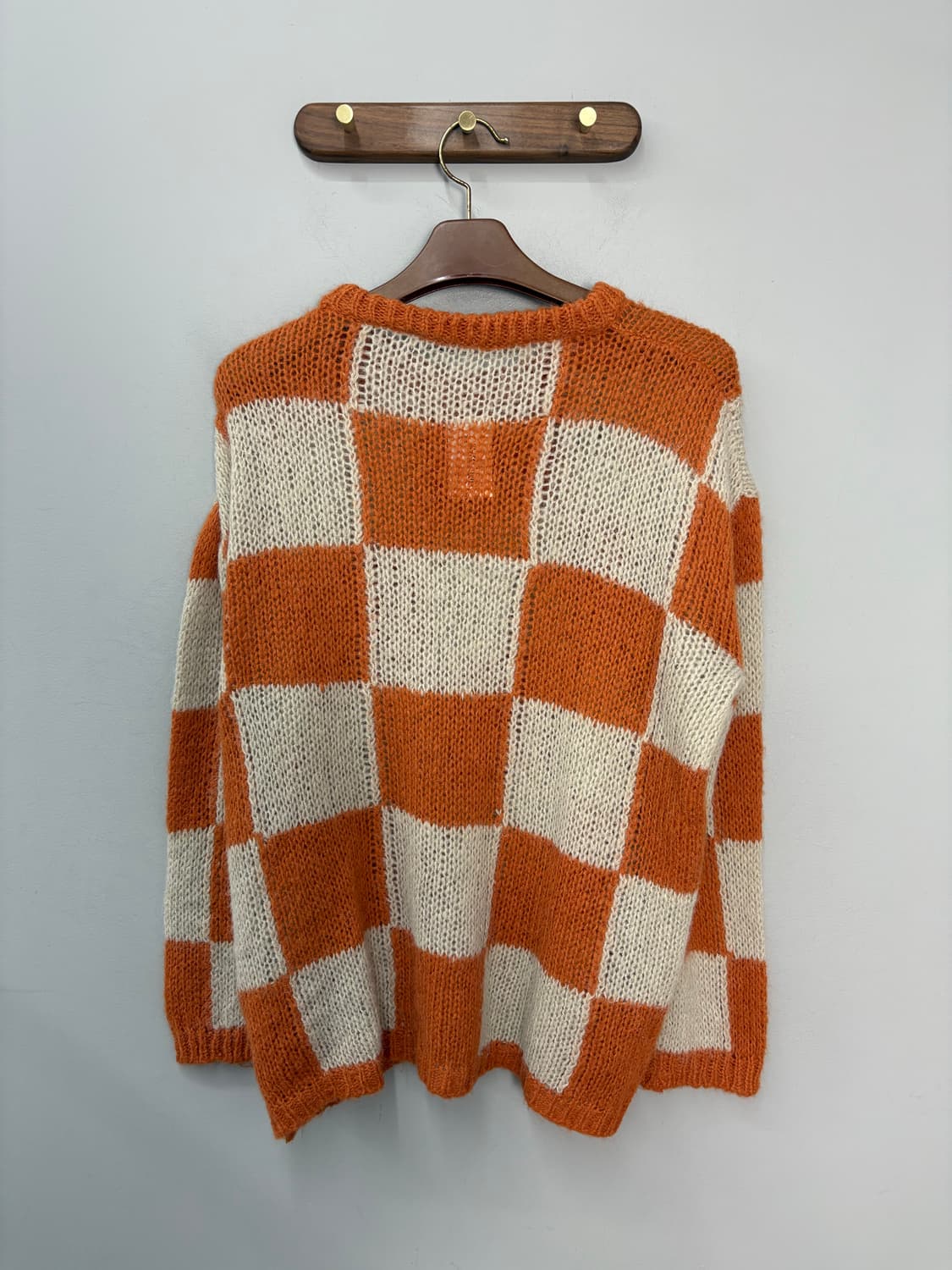 더오픈 프로덕트 체커보드 니트 A3492 상품이미지4