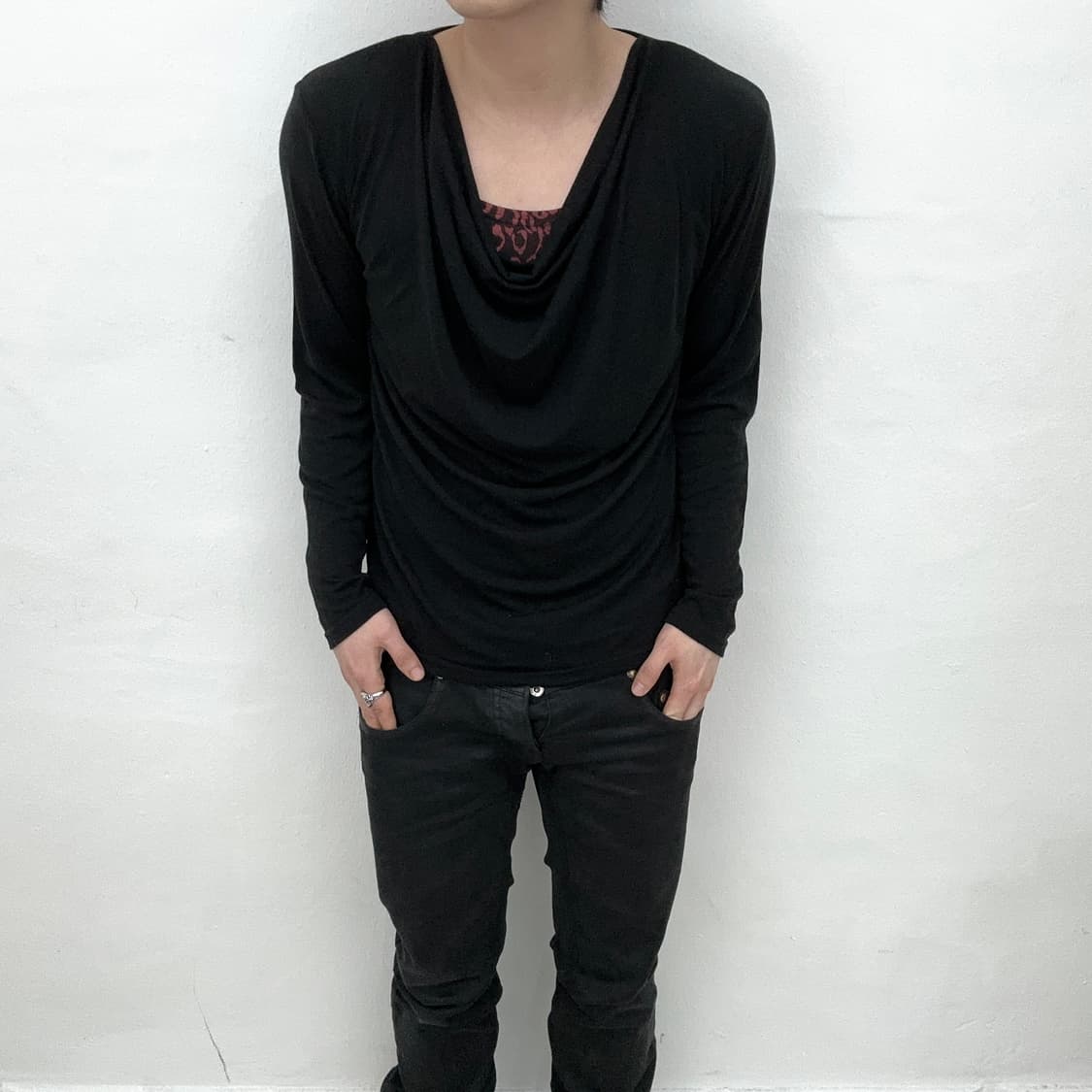 Devil in bass leopard drape sleeve 상품이미지2