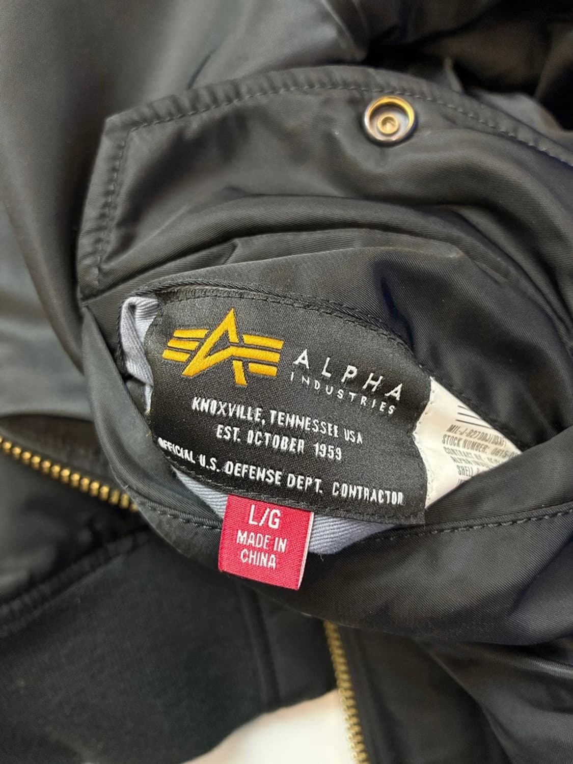 알파 인더스트리 MA-1 플라이트 재킷 PN5516 상품이미지10
