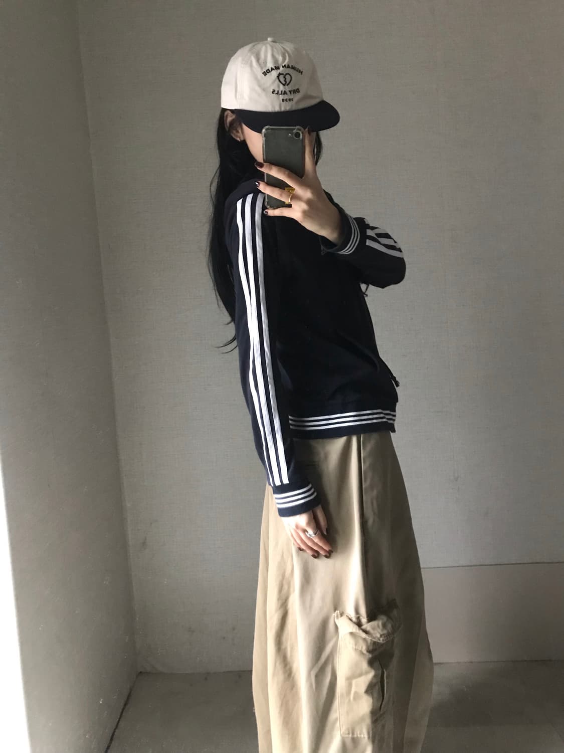 아디다스 검흰 후드집업 상품이미지3