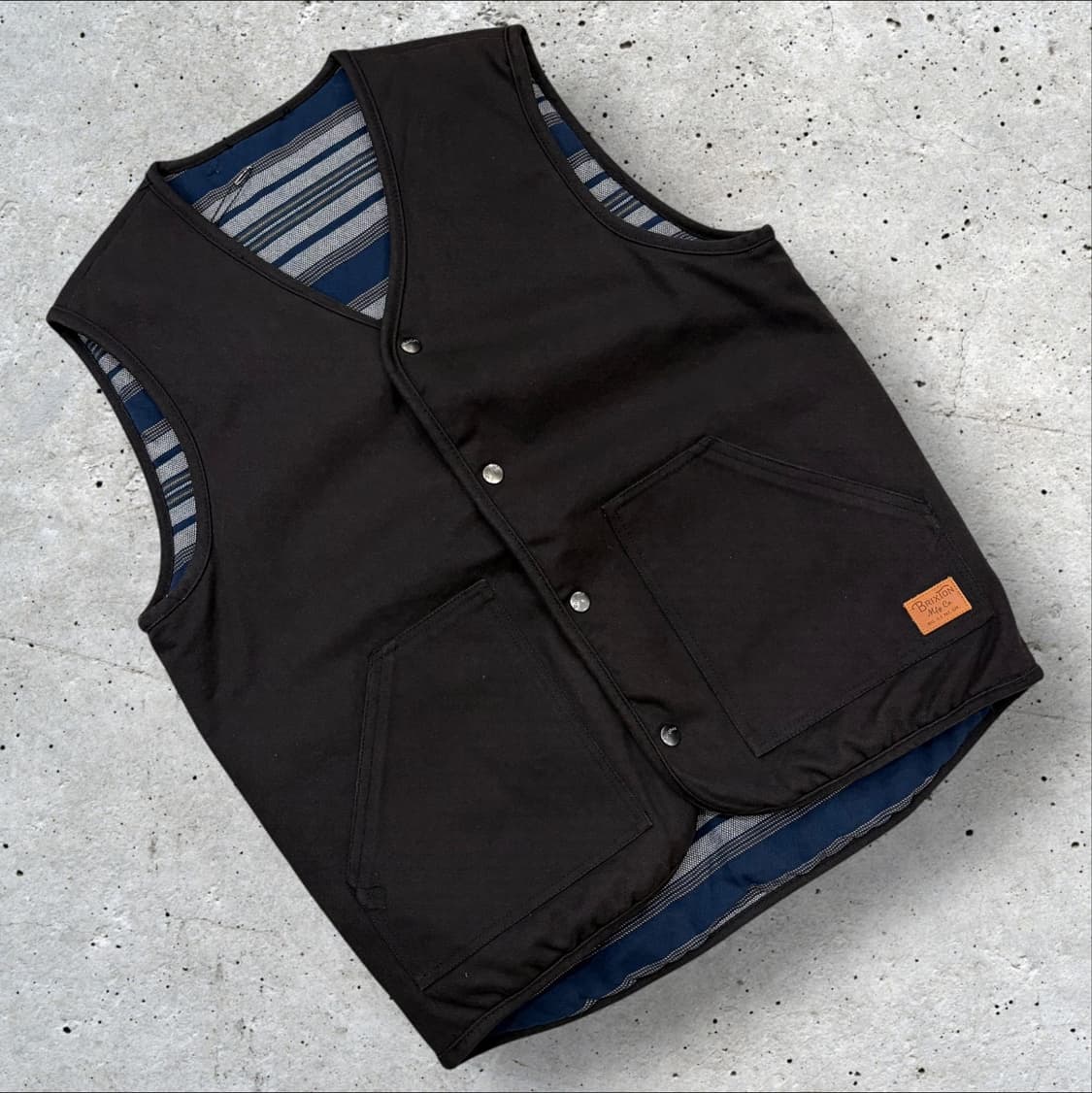 브릭스톤 스트라이프 패턴 리버시블 조끼 베스트 D269 상품이미지2