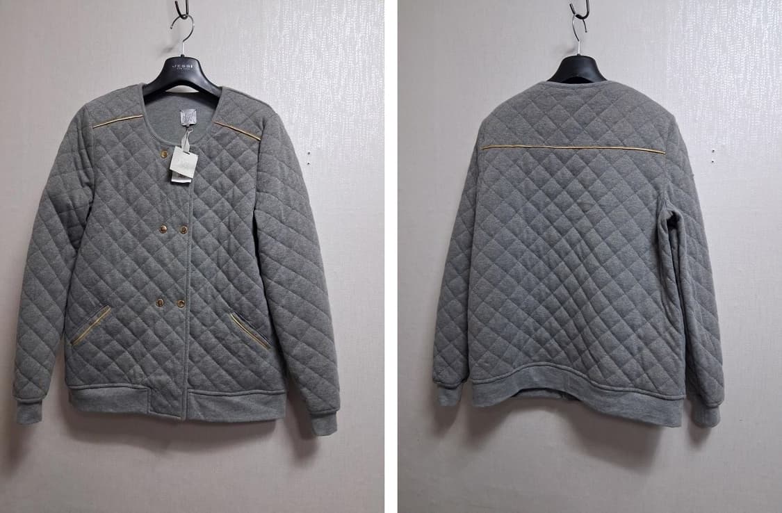 karl mark john 퀼팅더블면쟈켓 면누빔더블가디건 66 새옷 상품이미지3