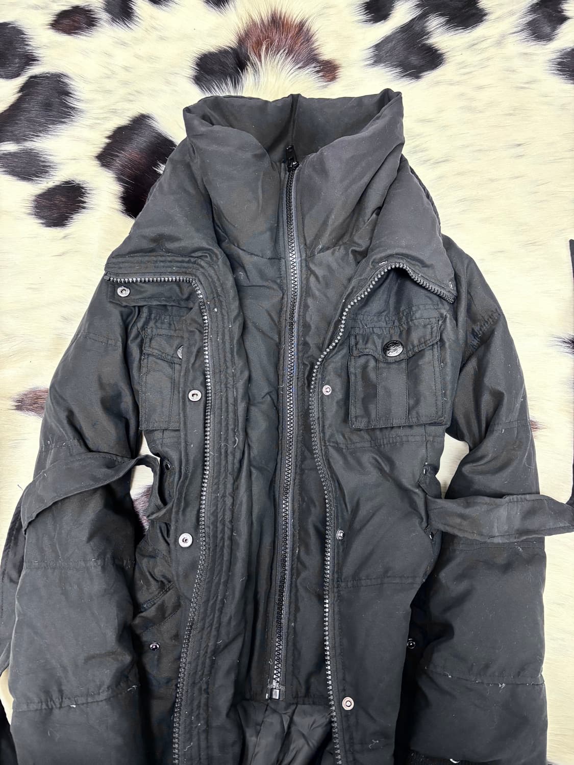 2000s Design Layered Long Padding 상품이미지3