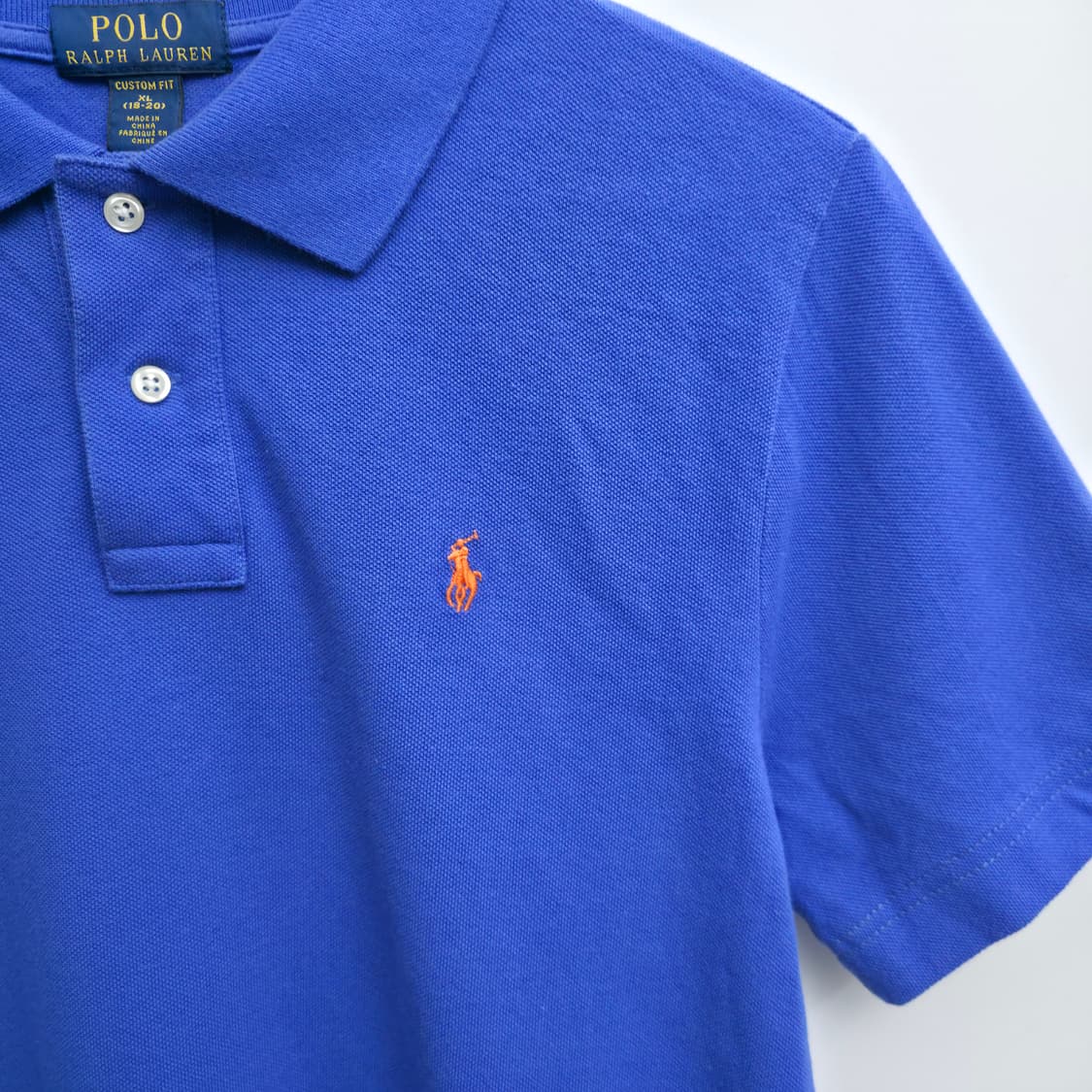 [S] 폴로 랄프로렌 블루 반팔 폴로셔츠 상품이미지4