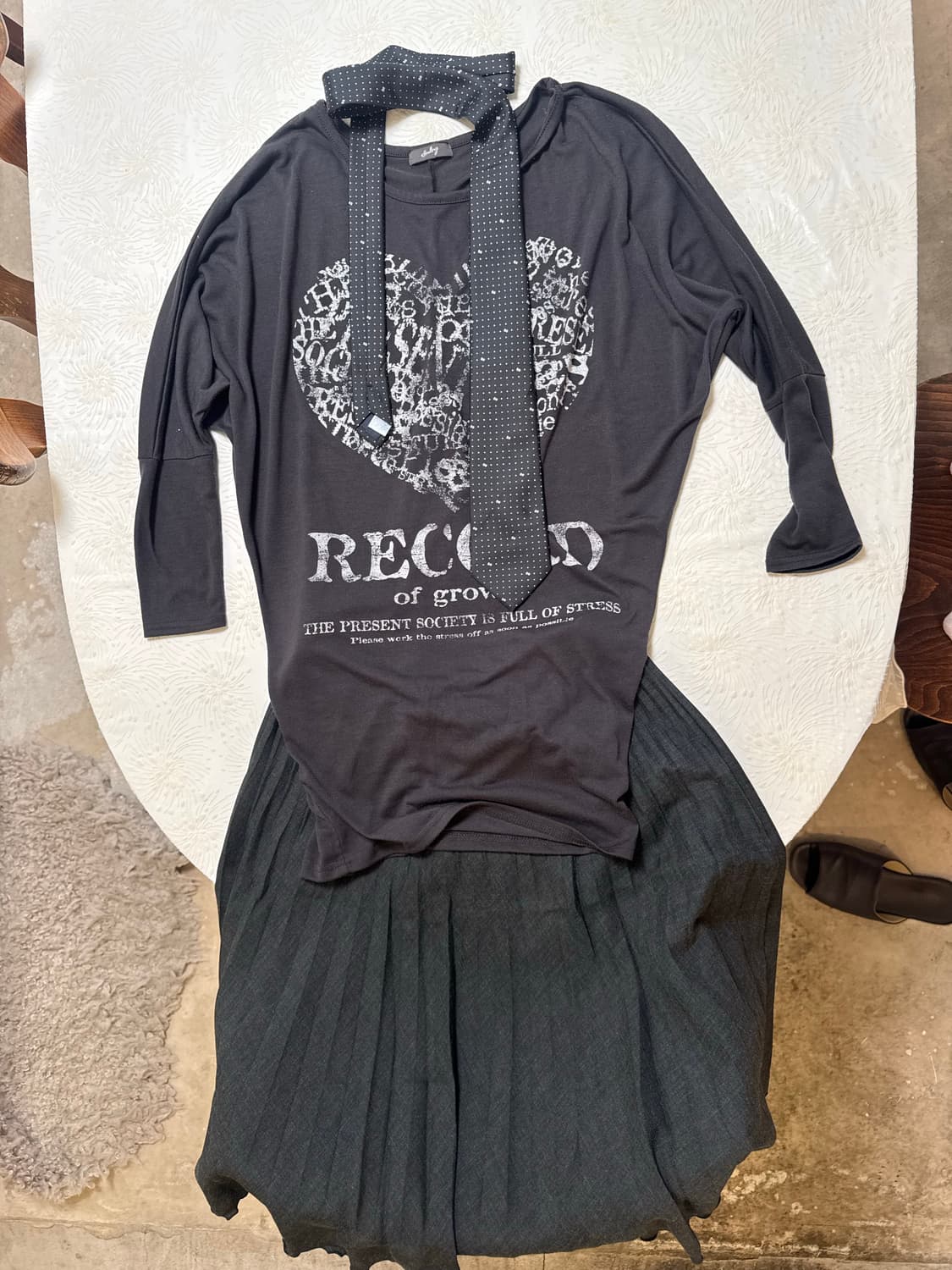 갸루 펑크 빈티지 코디세트 3pcs 상품이미지10