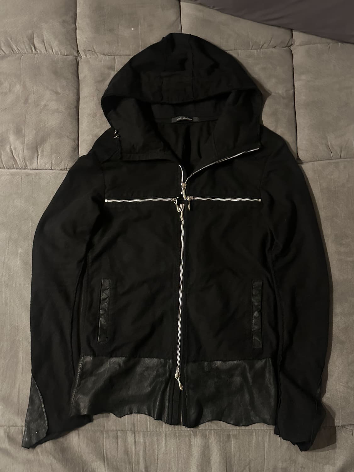 14th addiction cross zip hoodie Black 상품이미지1
