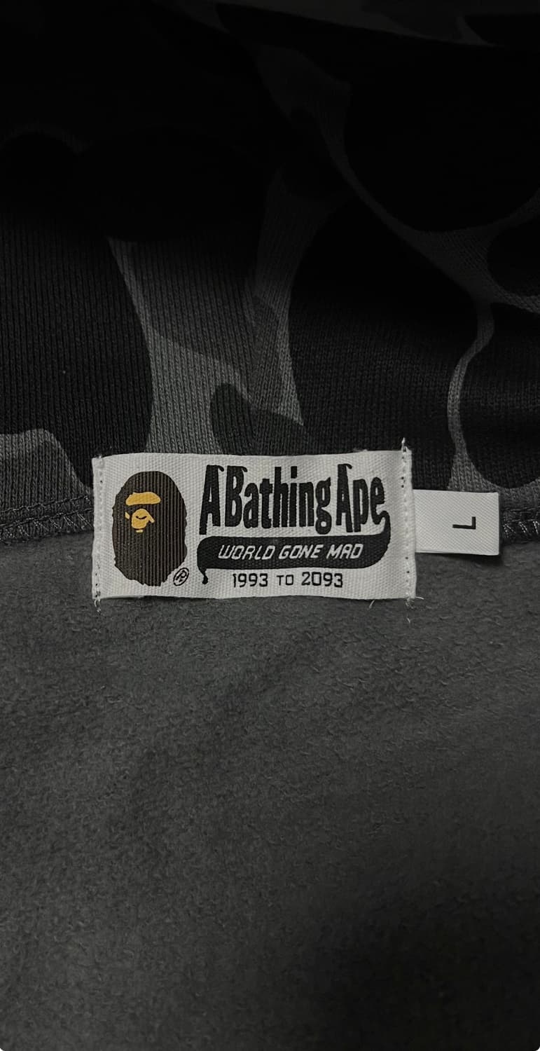 베이프 흑계 후드집업 / L 상품이미지5