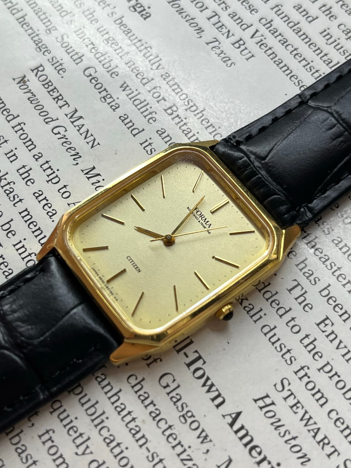 빈티지 시티즌 포르마 탱크 쿼츠 시계 상품이미지2