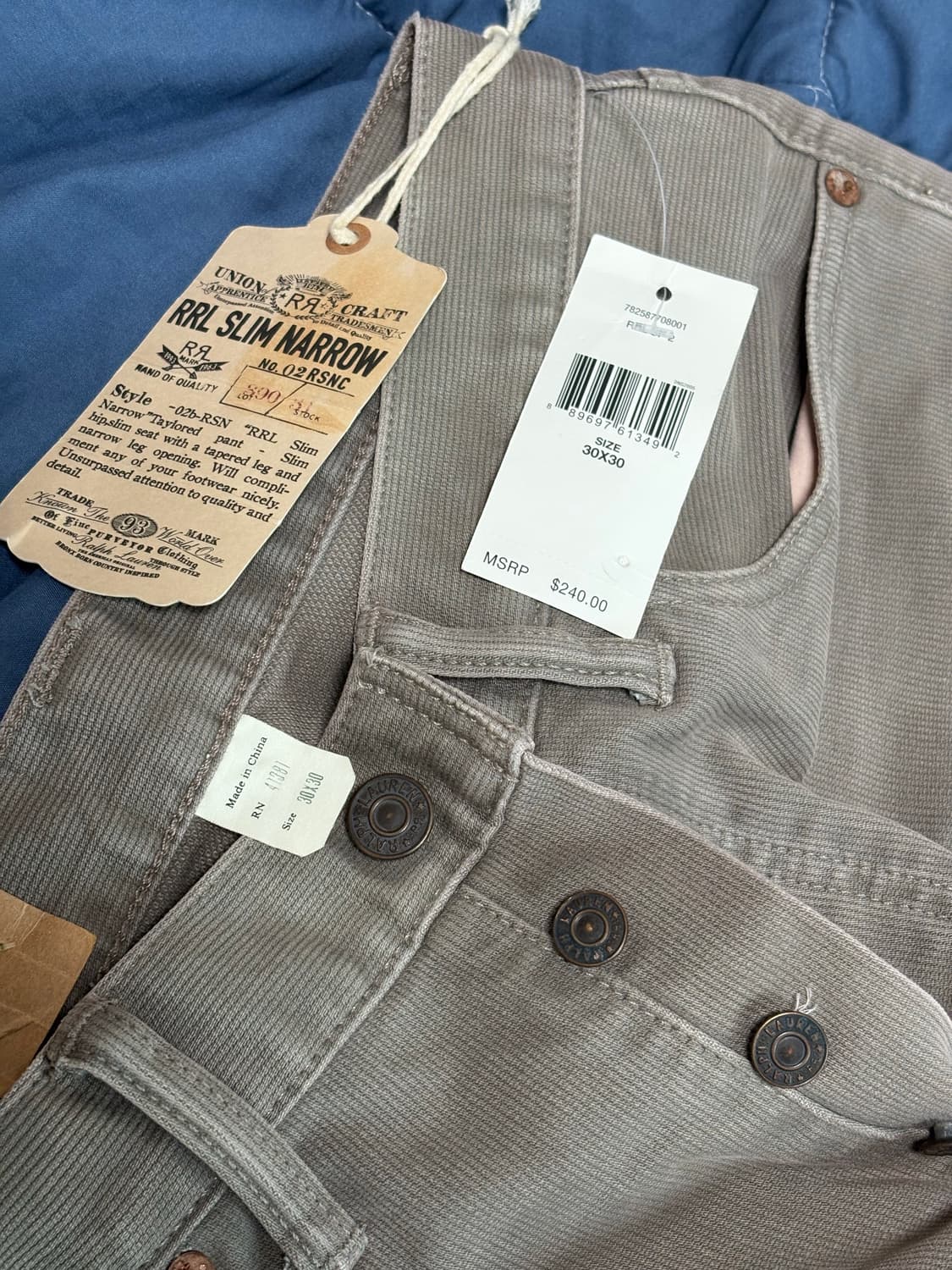 rrl slim narrow 올리브 30x30 상품이미지3