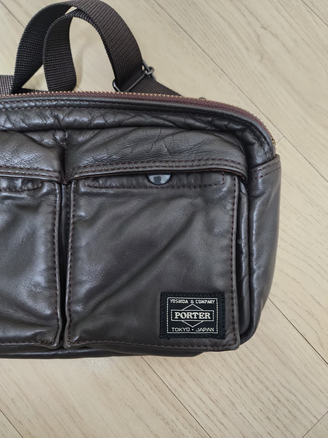 요시다포터 가죽 웨이스트백 상품이미지2