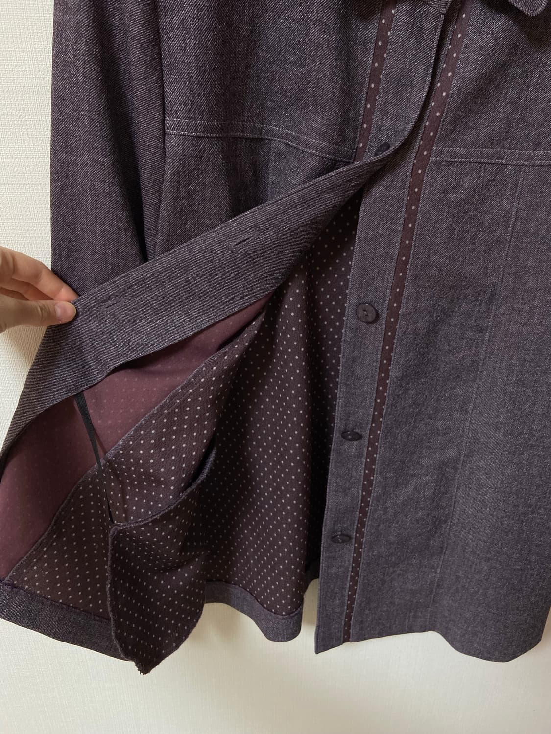 일본 빈티지 도트 셔츠  상품이미지3