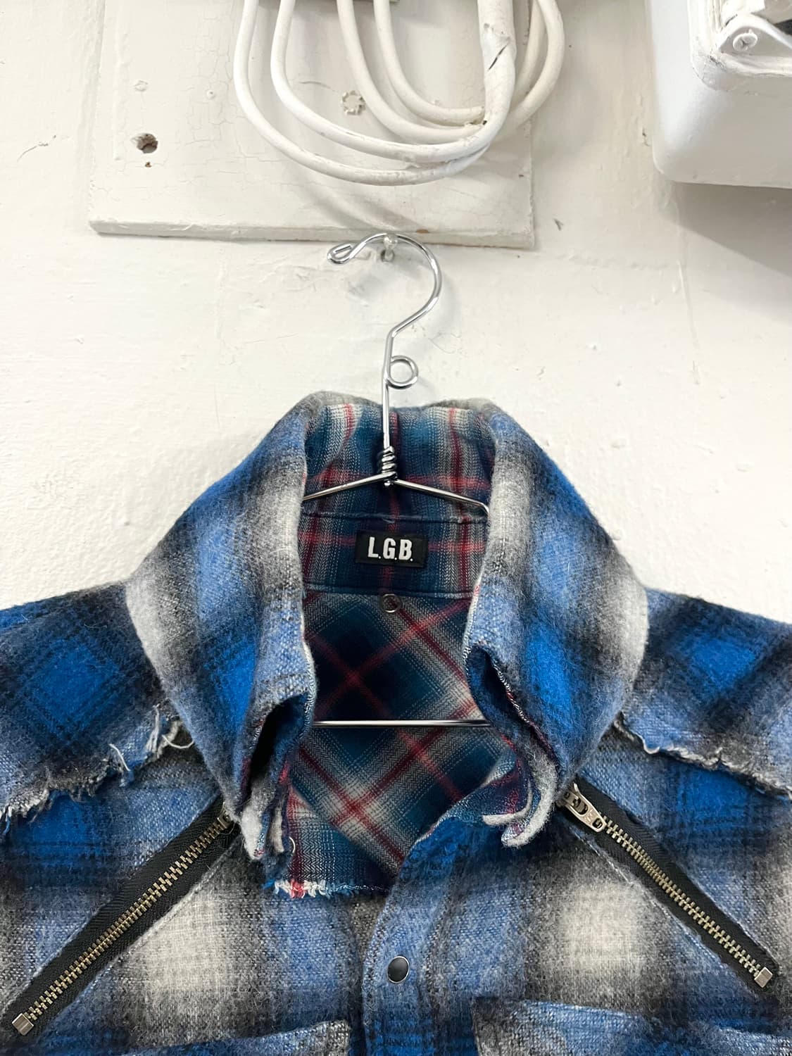 LGB 울 플란넬 그런지 롱셔츠 상품이미지4