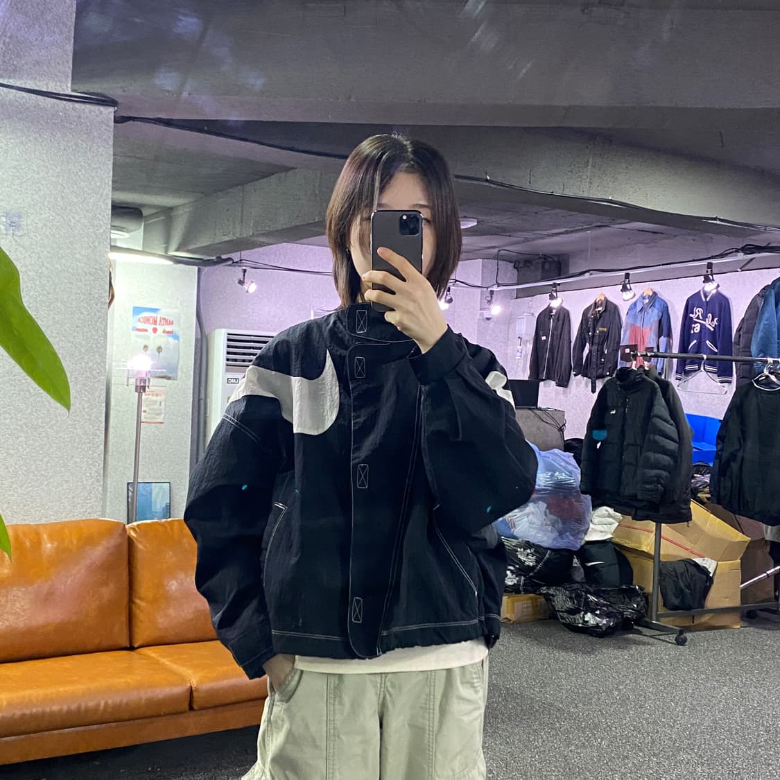 나이키 더블 스우시 나일론 바람막이 B3244 상품이미지1