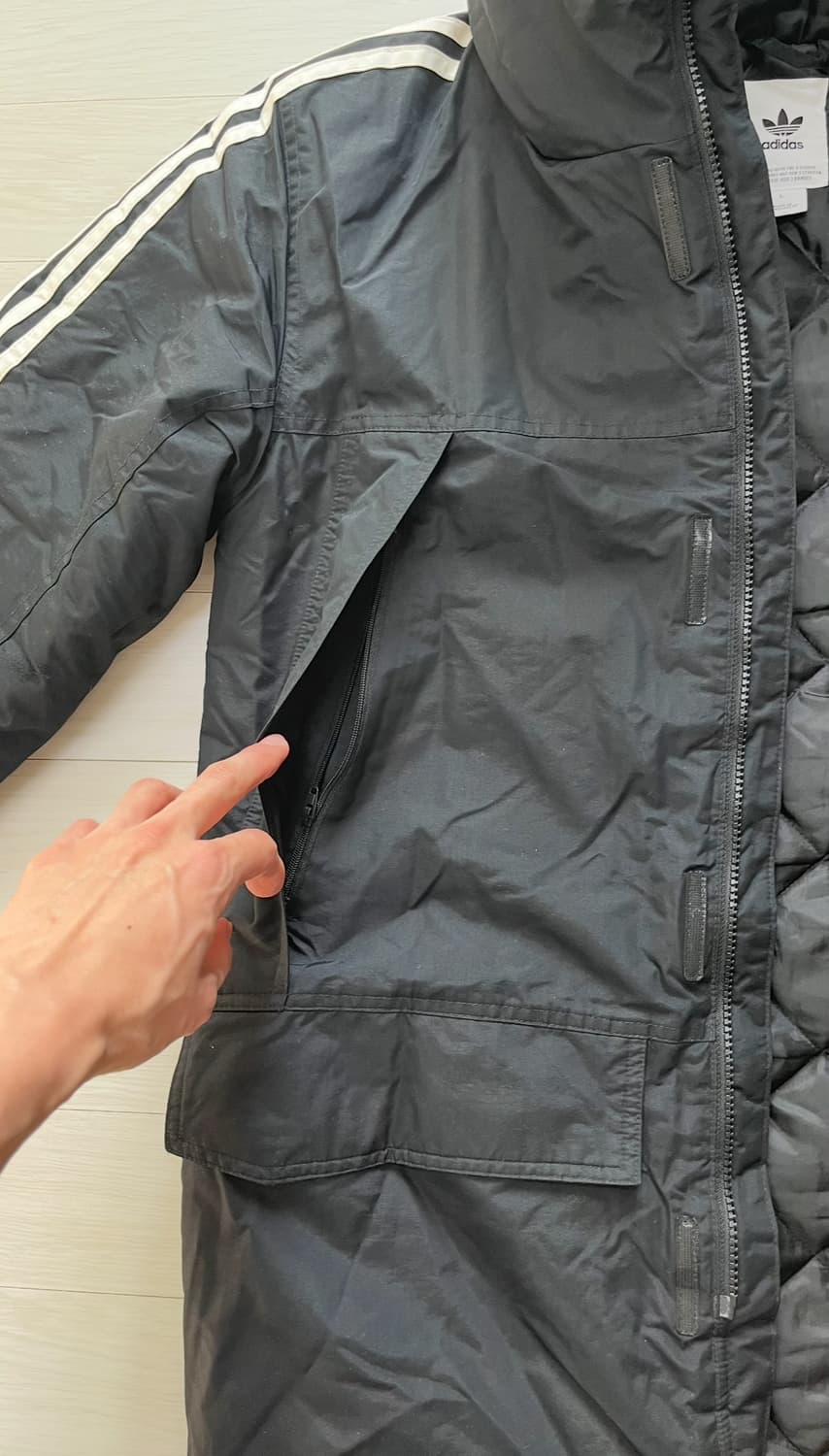 아디다스 3S 패딩 자켓 오리지널 파카 L 상품이미지7