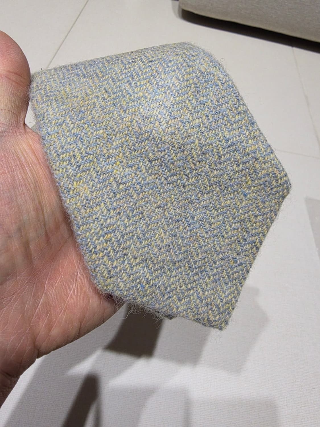 제냐 민트 연그레이 울 넥타이 상품이미지1