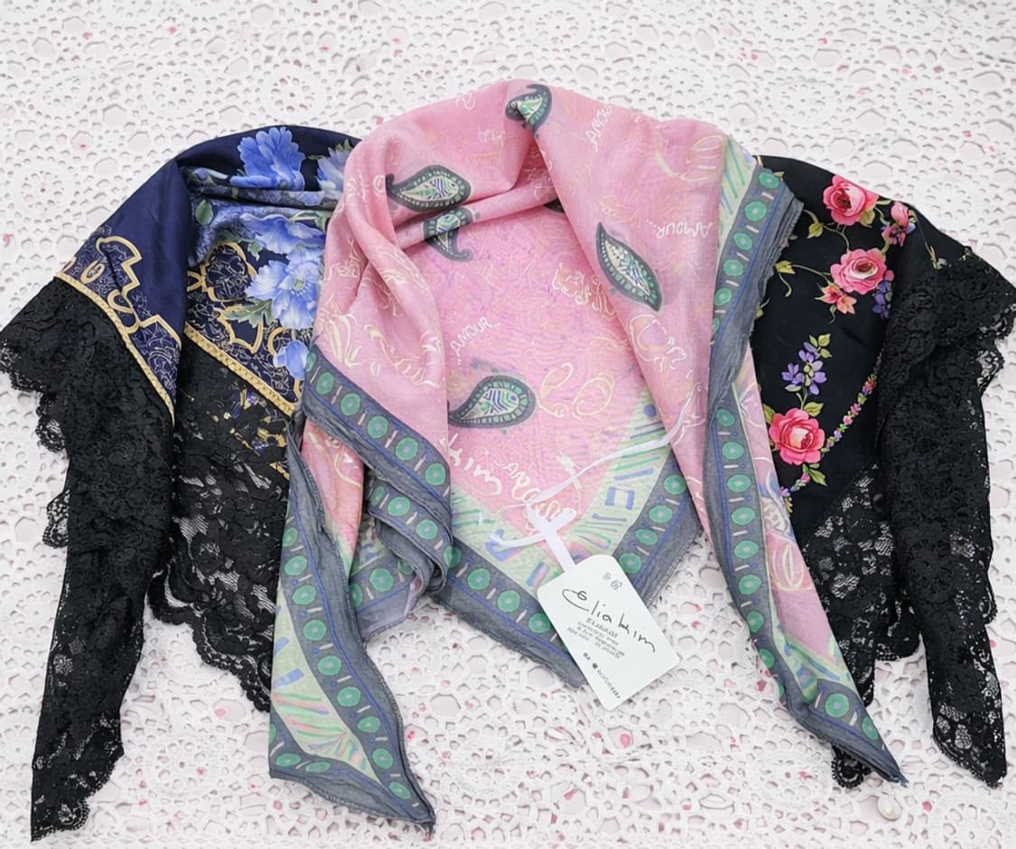 패턴감 예쁜 빅 스카프 3장 일괄 상품이미지1