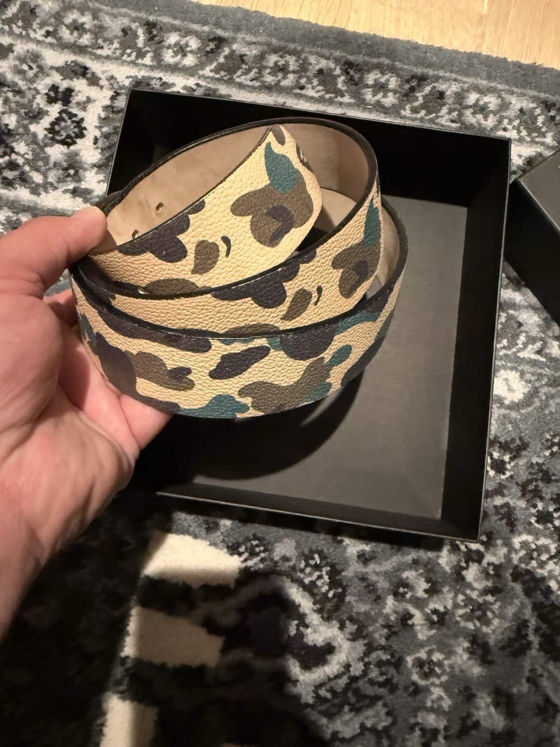 베이프 ABC 카모 레더 벨트 상품이미지1