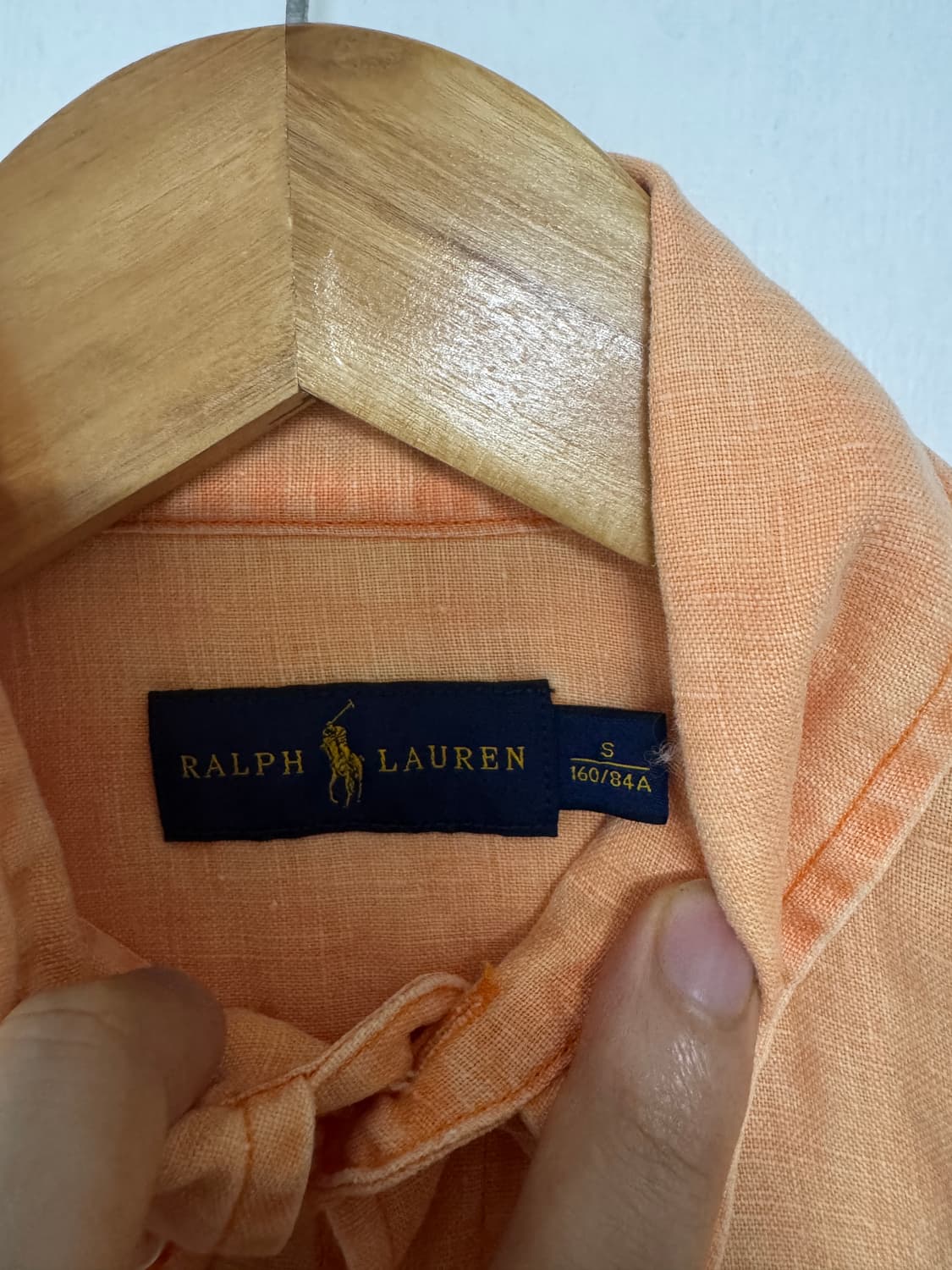 폴로 오렌지 린넨 셔츠 팝니다 상품이미지3