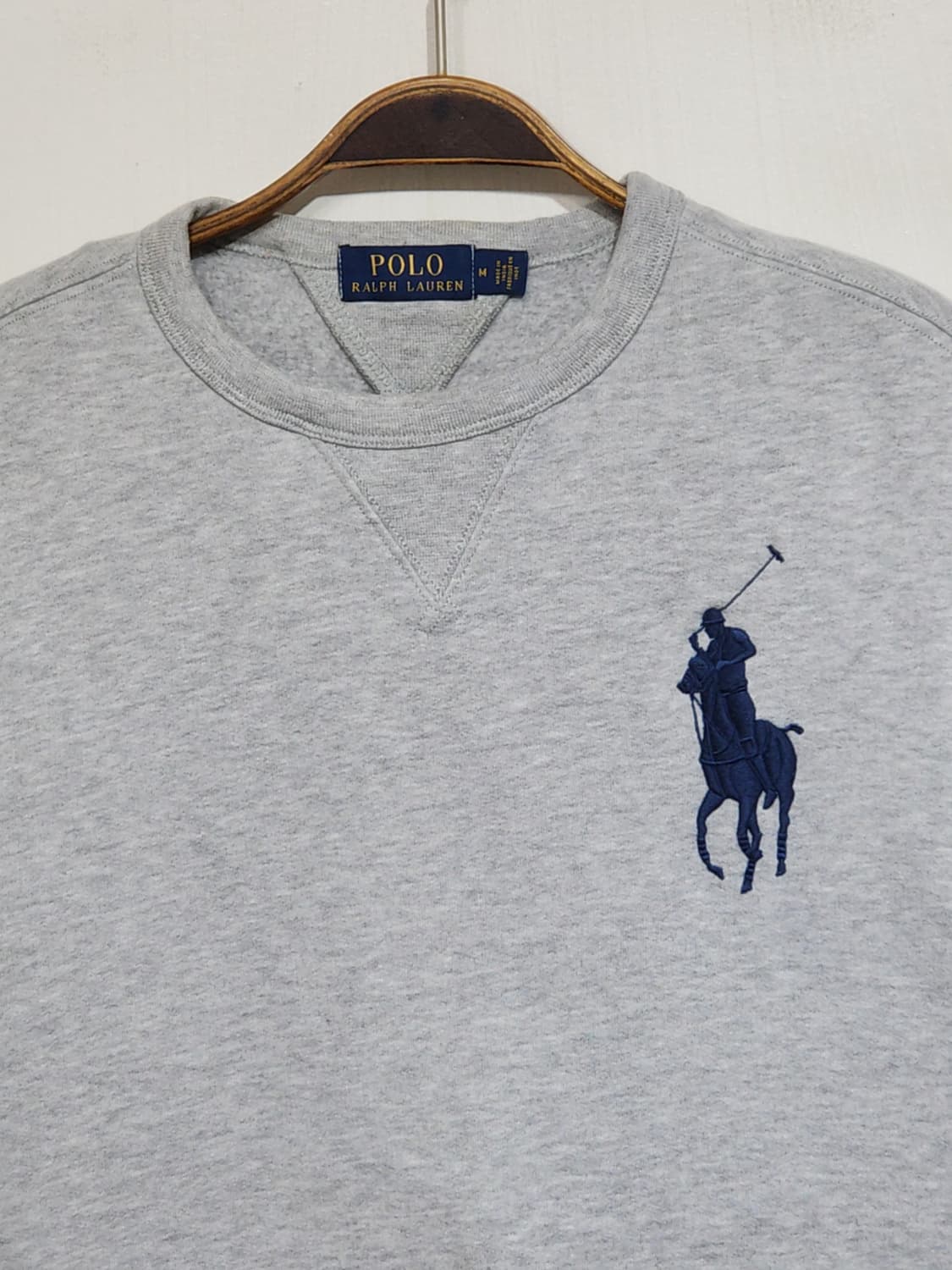 (M) 랄프로렌 폴로 맨투맨 그레이 빅포니 기모 스웨트  상품이미지2
