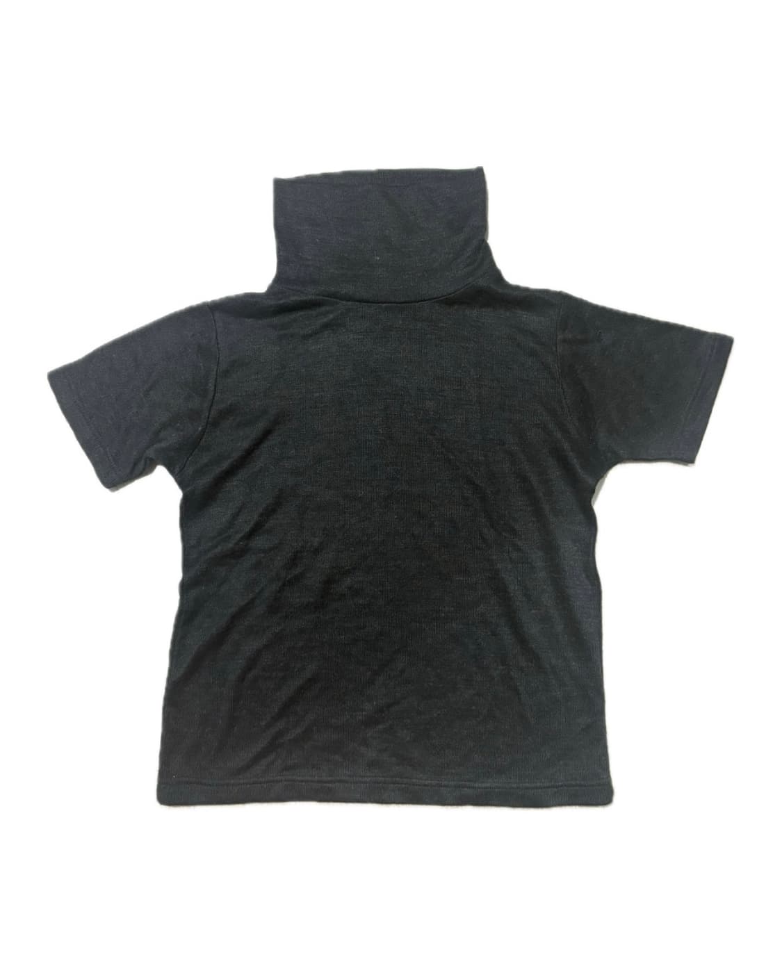 Charcoal Turtleneck Knit Short-Sleeve Te 상품이미지1