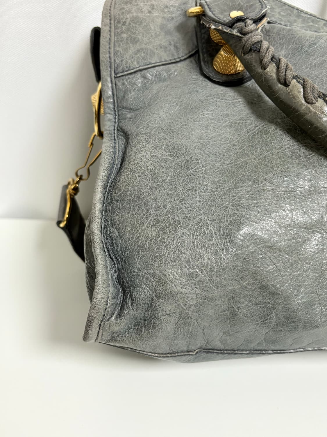 발렌시아가 자이언트 모터 시티백 그레이 상품이미지4