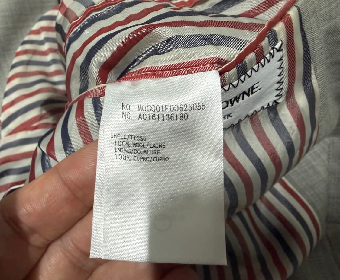 톰브라운 울120수 그레이 펀믹스 코트 1사이즈 상품이미지8