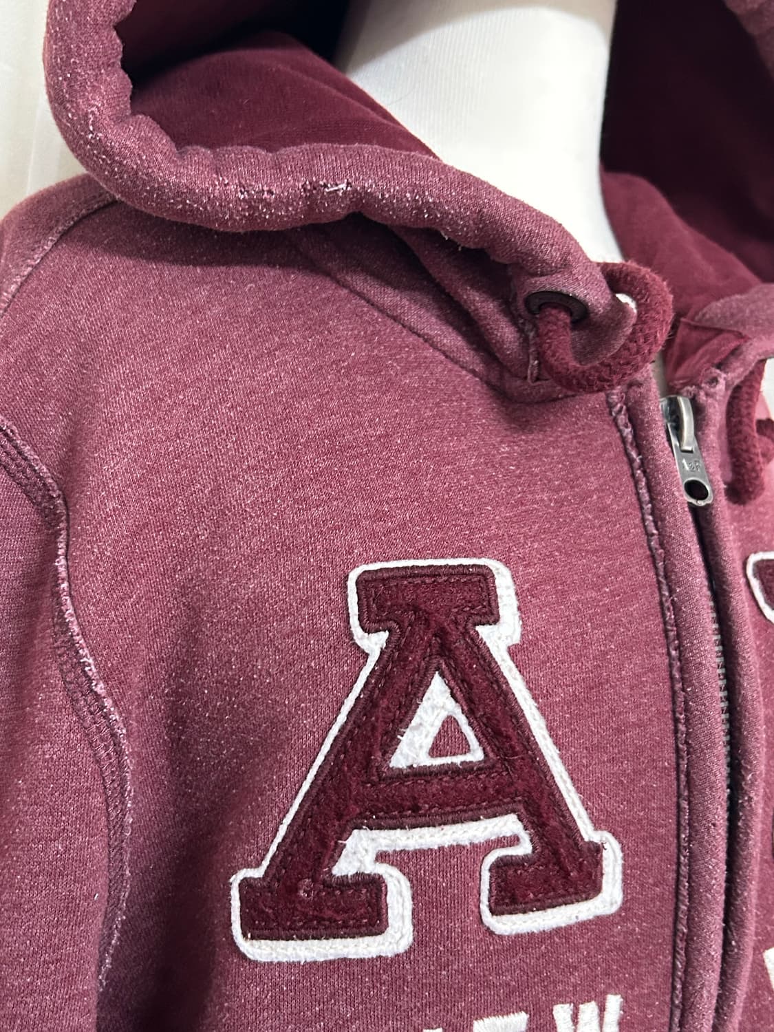 아베크롬비 y2k 버건디 후드집업  상품이미지2
