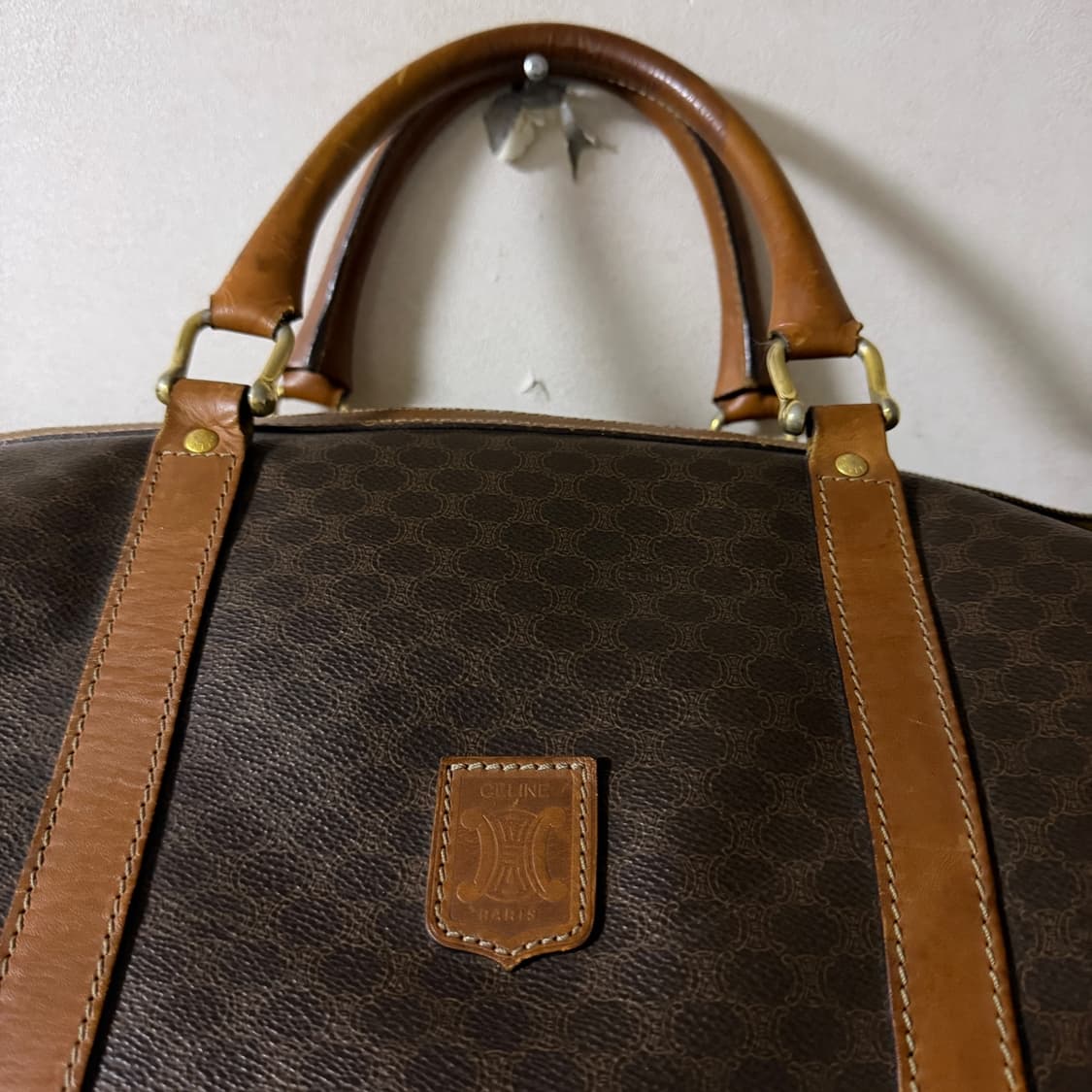 빈티지 셀린느 마카담 패턴 보스턴 여행구 상품이미지4