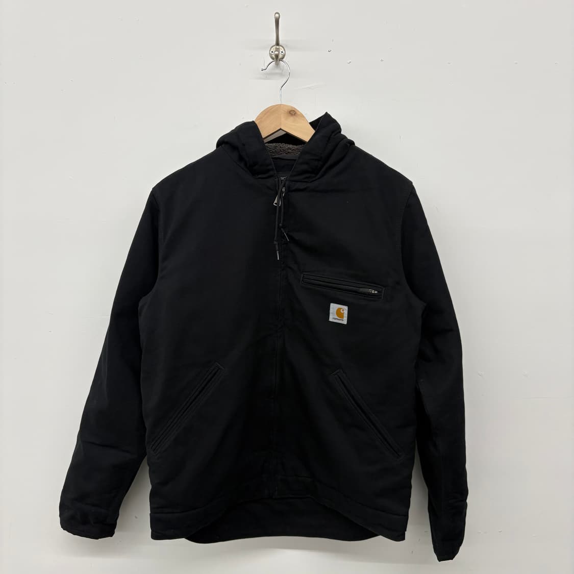 칼하트 블랙 후드 워크 자켓 남/S 상품이미지1