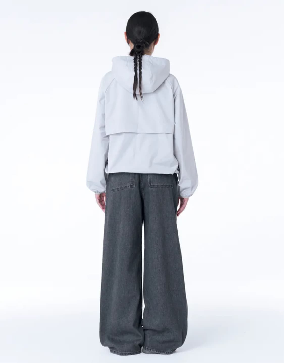 미세키서울 포켓 데님 와이드팬츠 차콜 상품이미지2