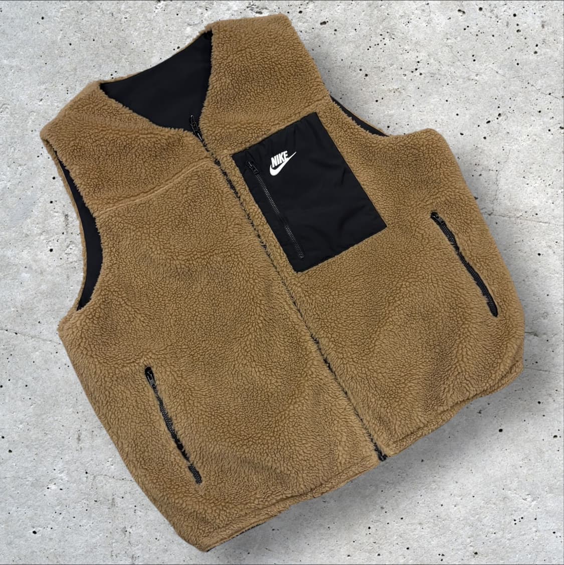 [2XL] 나이키 윈터라이즈드 리버시블 브라운 후리스 조끼 D267 상품이미지1