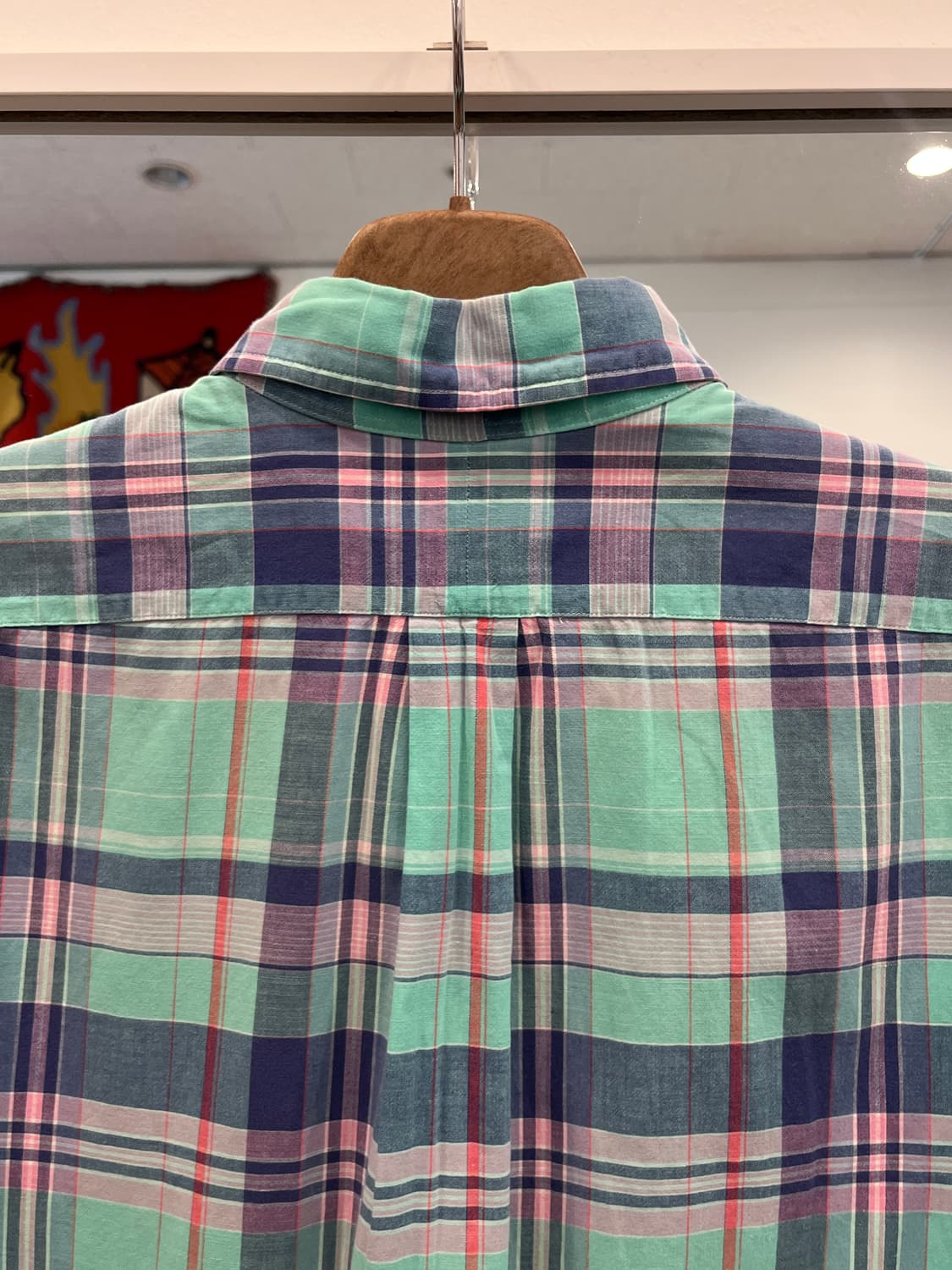 Polo RL 폴로 랄프로렌 CUSTOM FIT 마드라스 체크 반팔 셔츠 상품이미지5